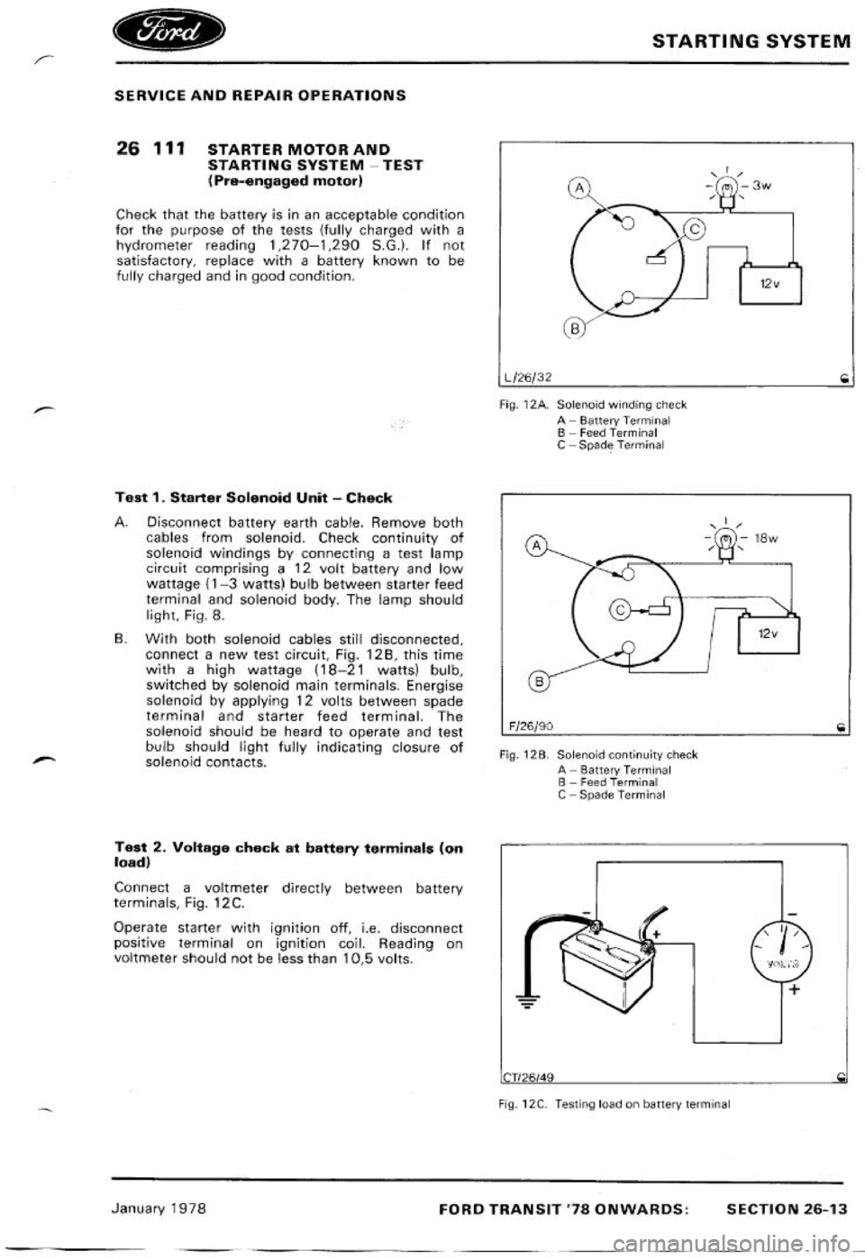 FORD TRANSIT 1978  Service Repair Manual 