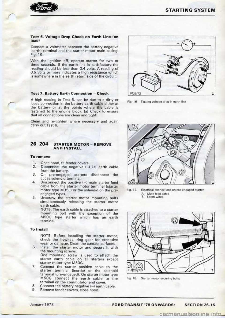 FORD TRANSIT 1978  Service Repair Manual 