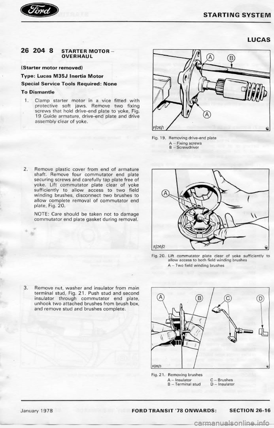 FORD TRANSIT 1978  Service Repair Manual 
