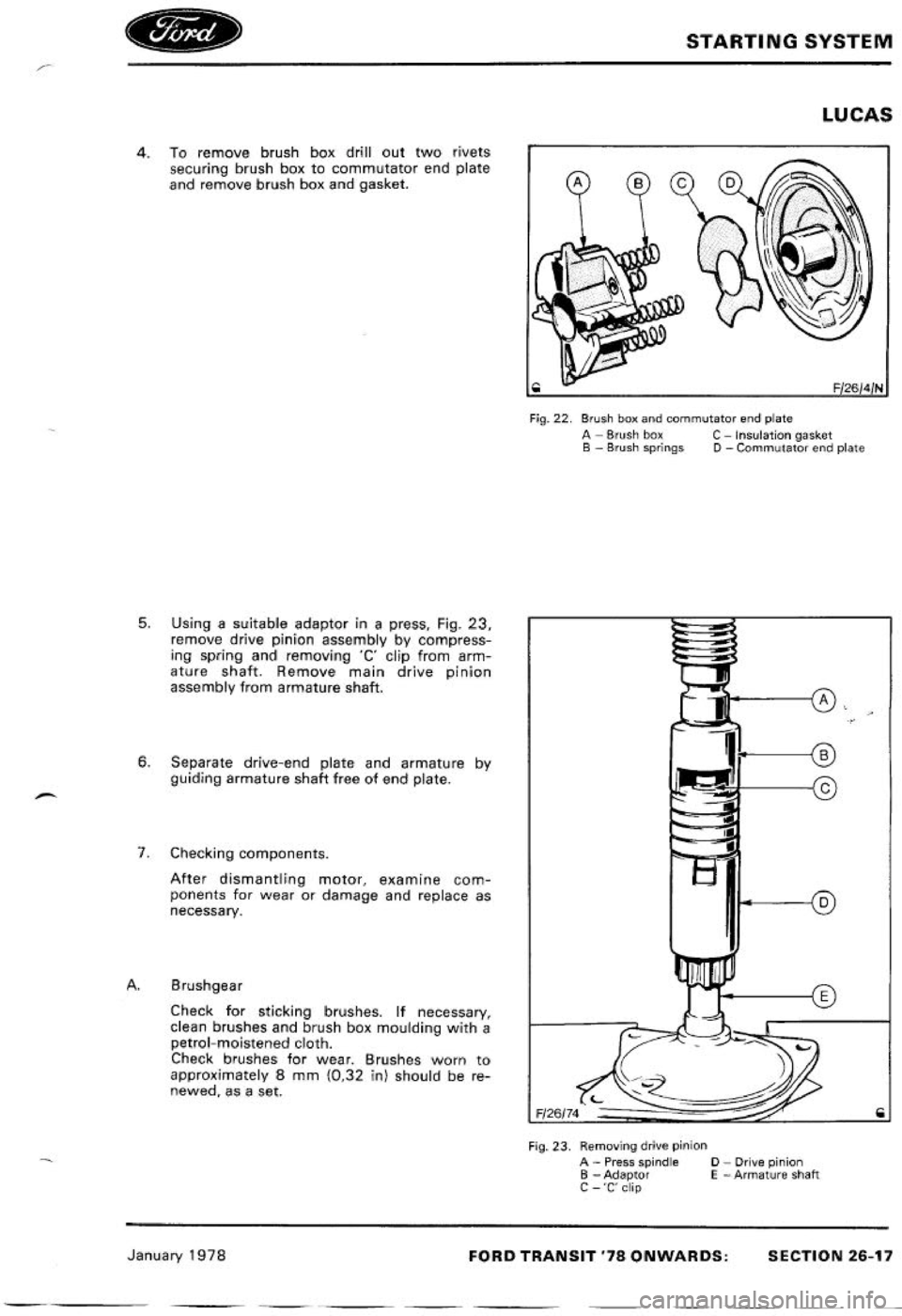 FORD TRANSIT 1978  Service Repair Manual 