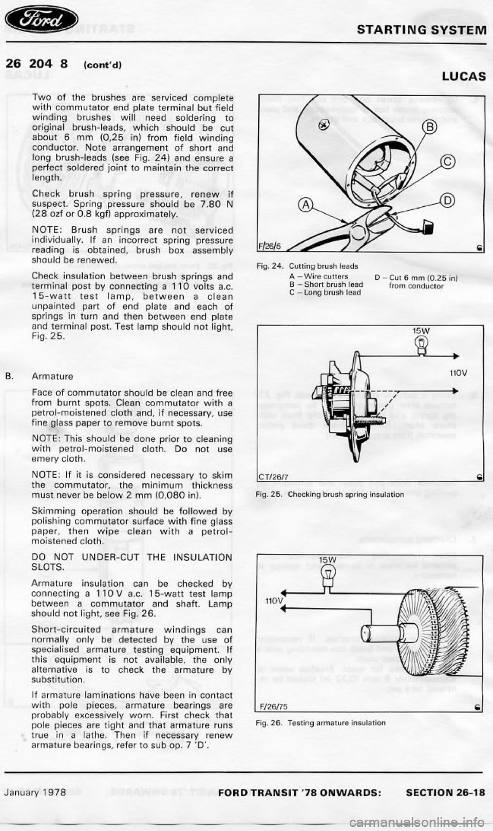 FORD TRANSIT 1978  Service Repair Manual 