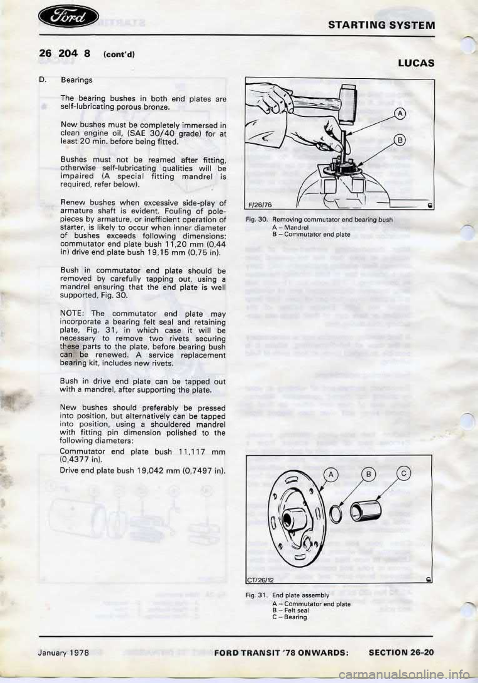 FORD TRANSIT 1978  Service Repair Manual 
