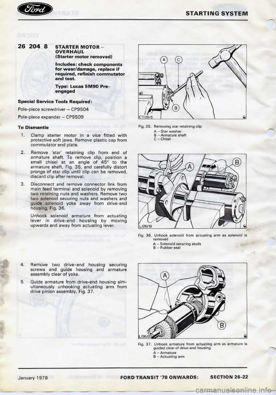 FORD TRANSIT 1978  Service Repair Manual 
