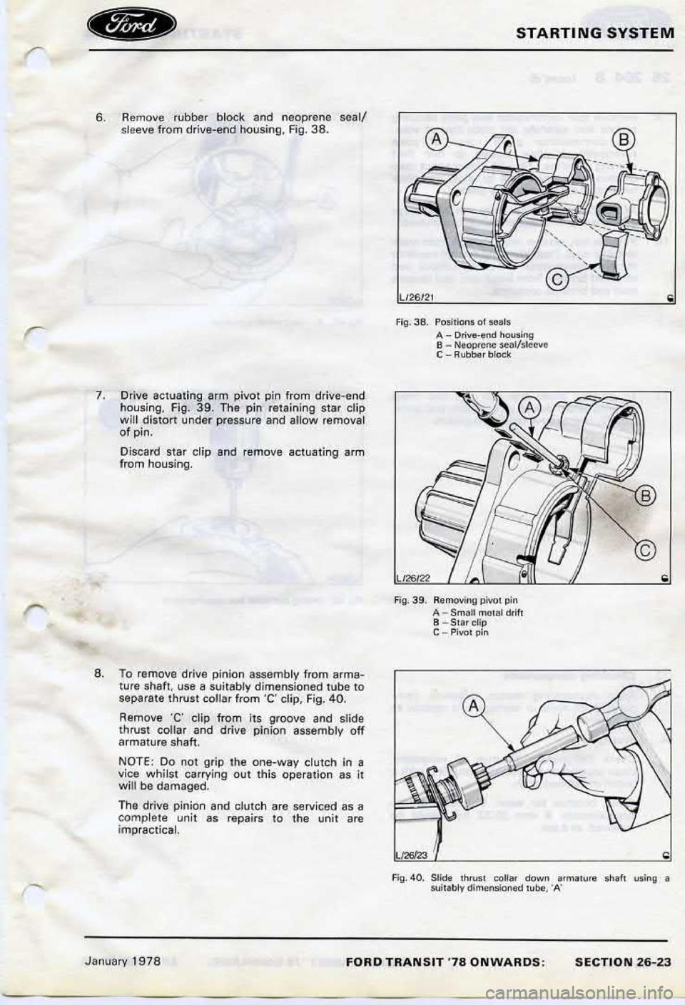 FORD TRANSIT 1978  Service Repair Manual 