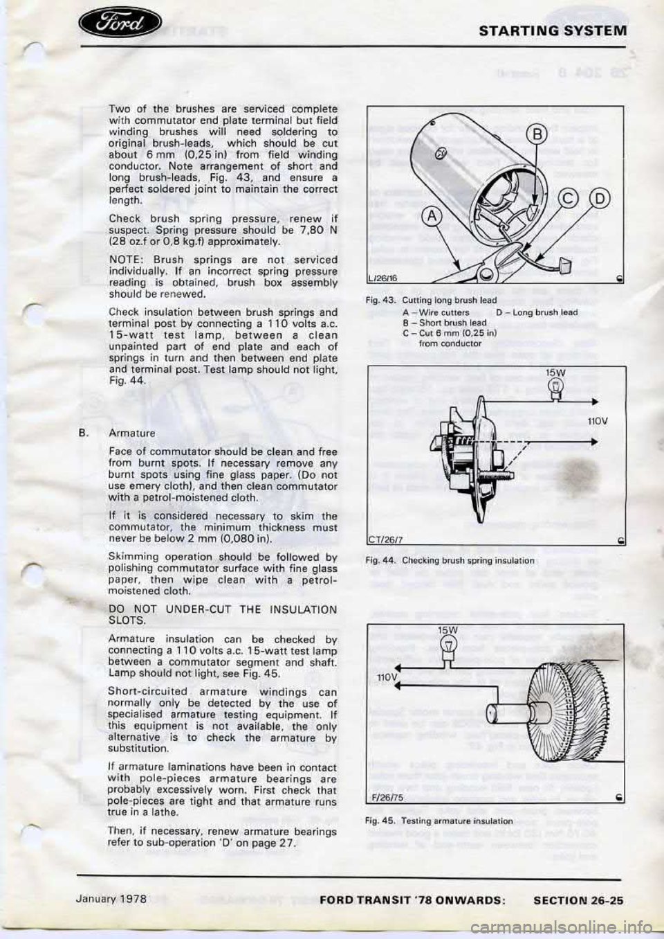 FORD TRANSIT 1978  Service Repair Manual 