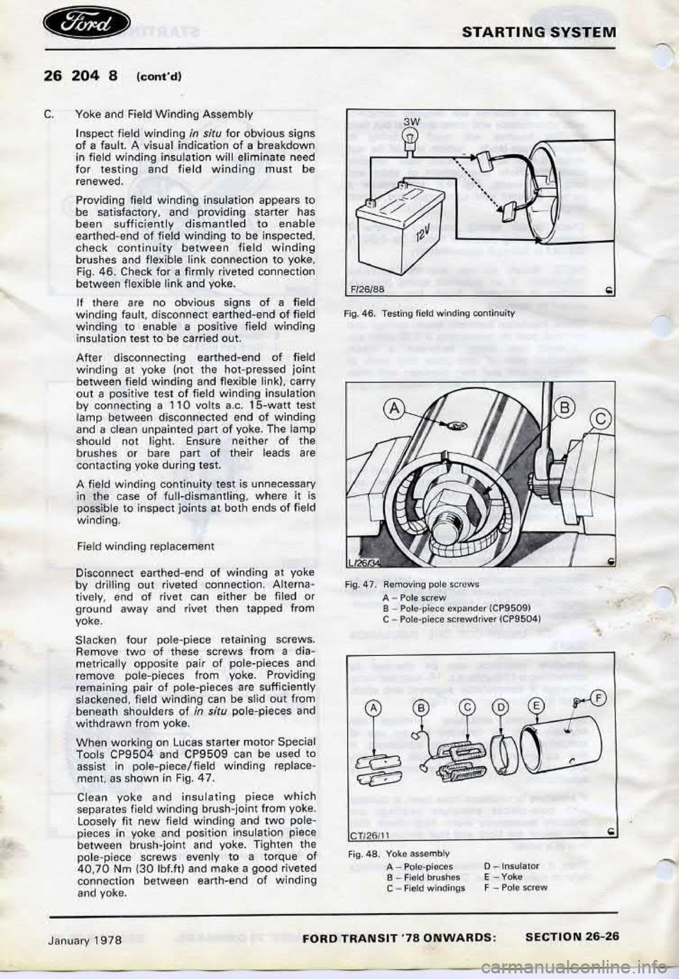 FORD TRANSIT 1978  Service Repair Manual 