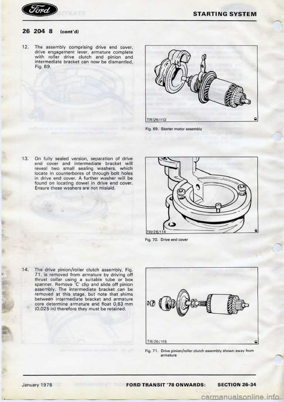 FORD TRANSIT 1978  Service Repair Manual 