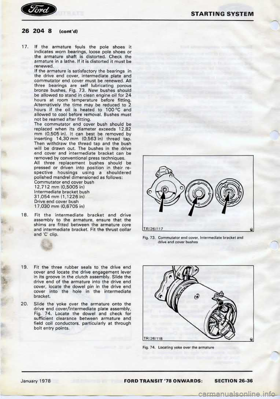 FORD TRANSIT 1978  Service Repair Manual 