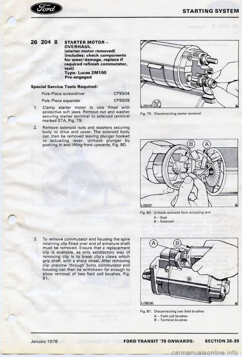 FORD TRANSIT 1978 Service Repair Manual FORD TRANSIT 1978 Service Repair Manual