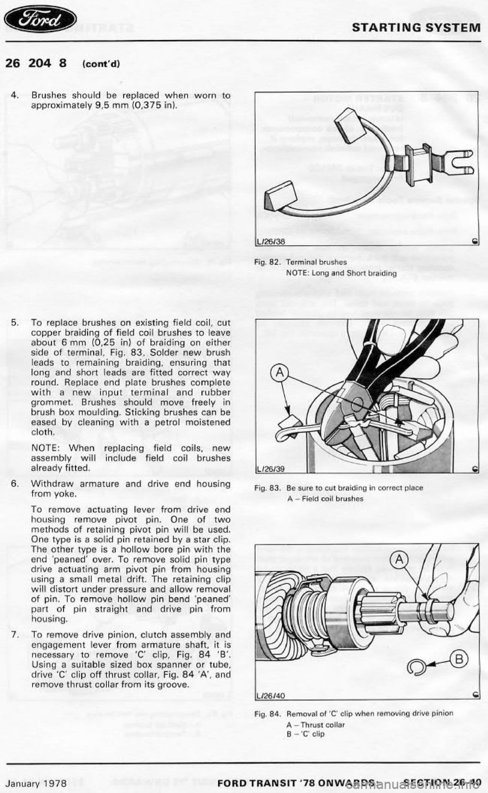 FORD TRANSIT 1978 Service Repair Manual FORD TRANSIT 1978 Service Repair Manual