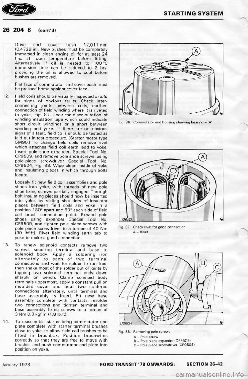 FORD TRANSIT 1978 Service Repair Manual FORD TRANSIT 1978 Service Repair Manual