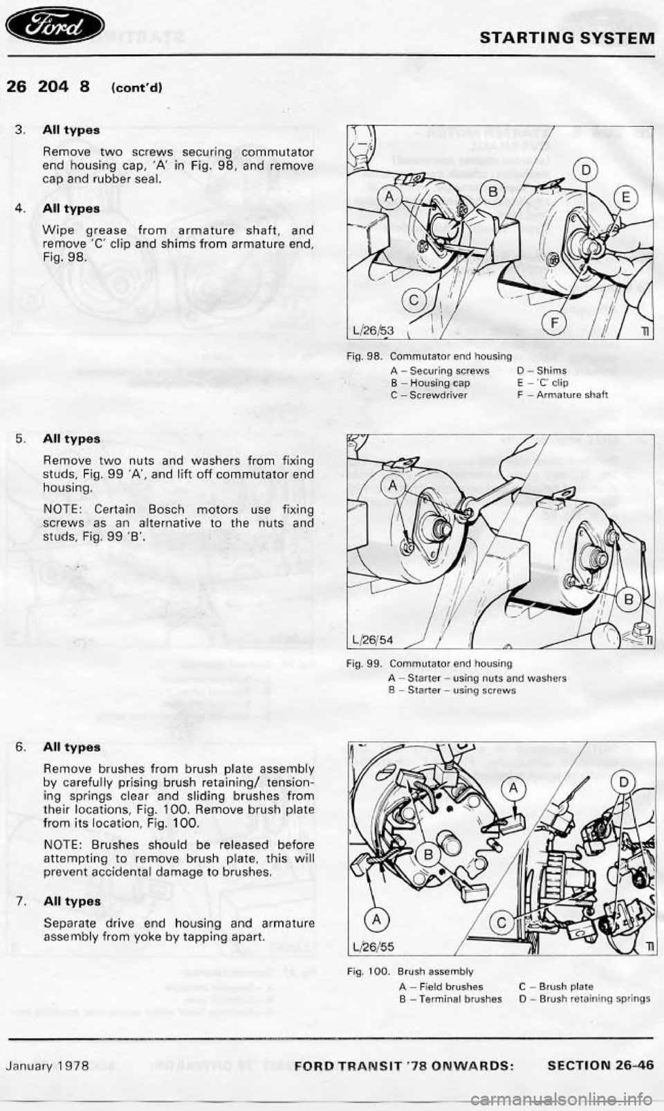 FORD TRANSIT 1978 Service Repair Manual FORD TRANSIT 1978 Service Repair Manual