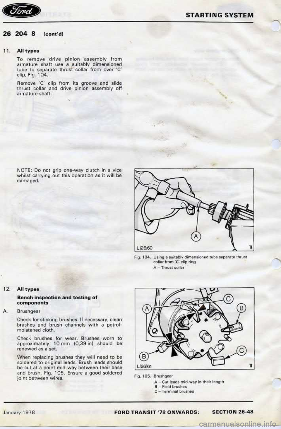 FORD TRANSIT 1978 Service Repair Manual FORD TRANSIT 1978 Service Repair Manual
