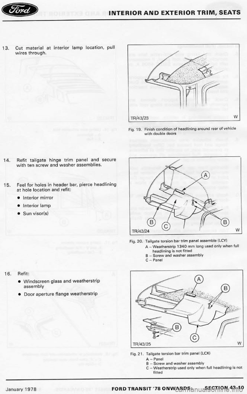 FORD TRANSIT 1978  Service Repair Manual 