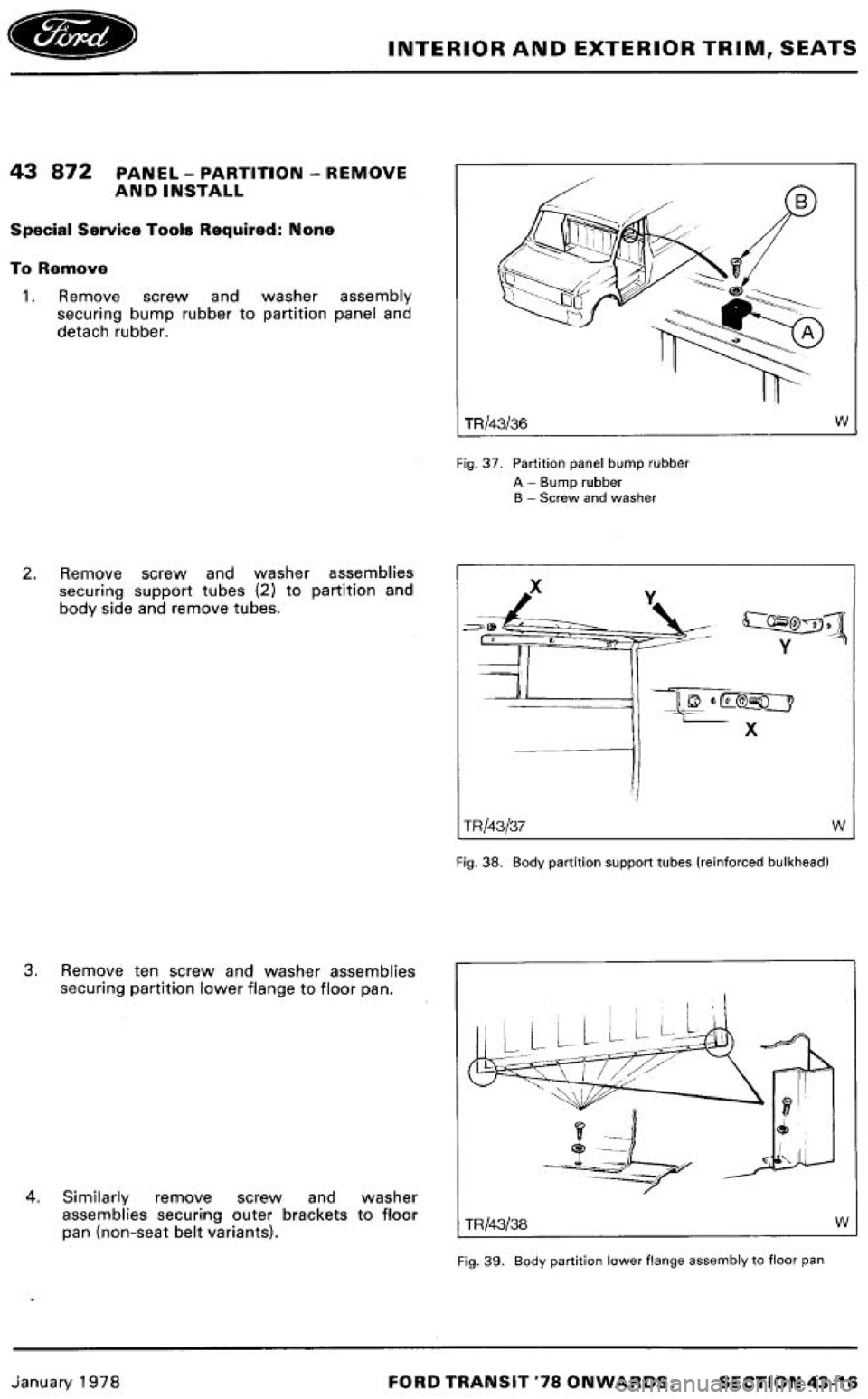 FORD TRANSIT 1978 Service Repair Manual FORD TRANSIT 1978 Service Repair Manual