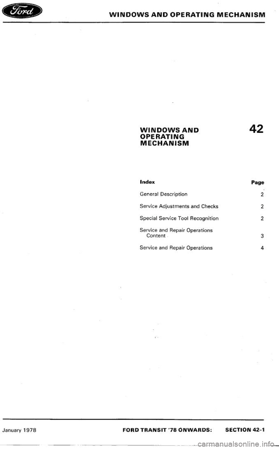 FORD TRANSIT 1978 Service Repair Manual FORD TRANSIT 1978 Service Repair Manual