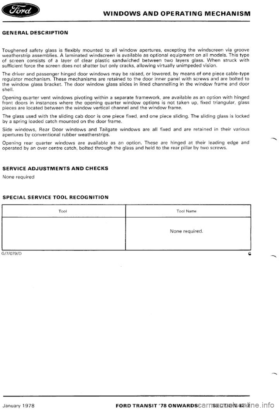 FORD TRANSIT 1978 Service Repair Manual FORD TRANSIT 1978 Service Repair Manual