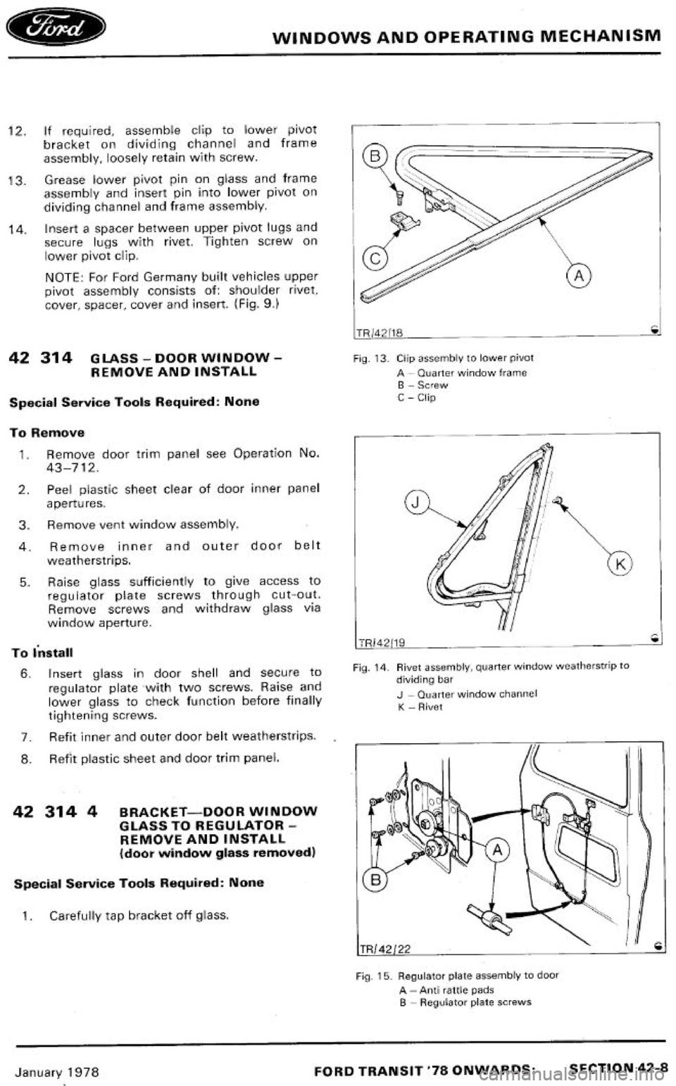 FORD TRANSIT 1978 Service Repair Manual FORD TRANSIT 1978 Service Repair Manual