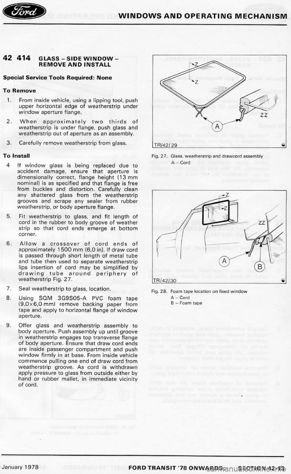 FORD TRANSIT 1978 Service Repair Manual FORD TRANSIT 1978 Service Repair Manual