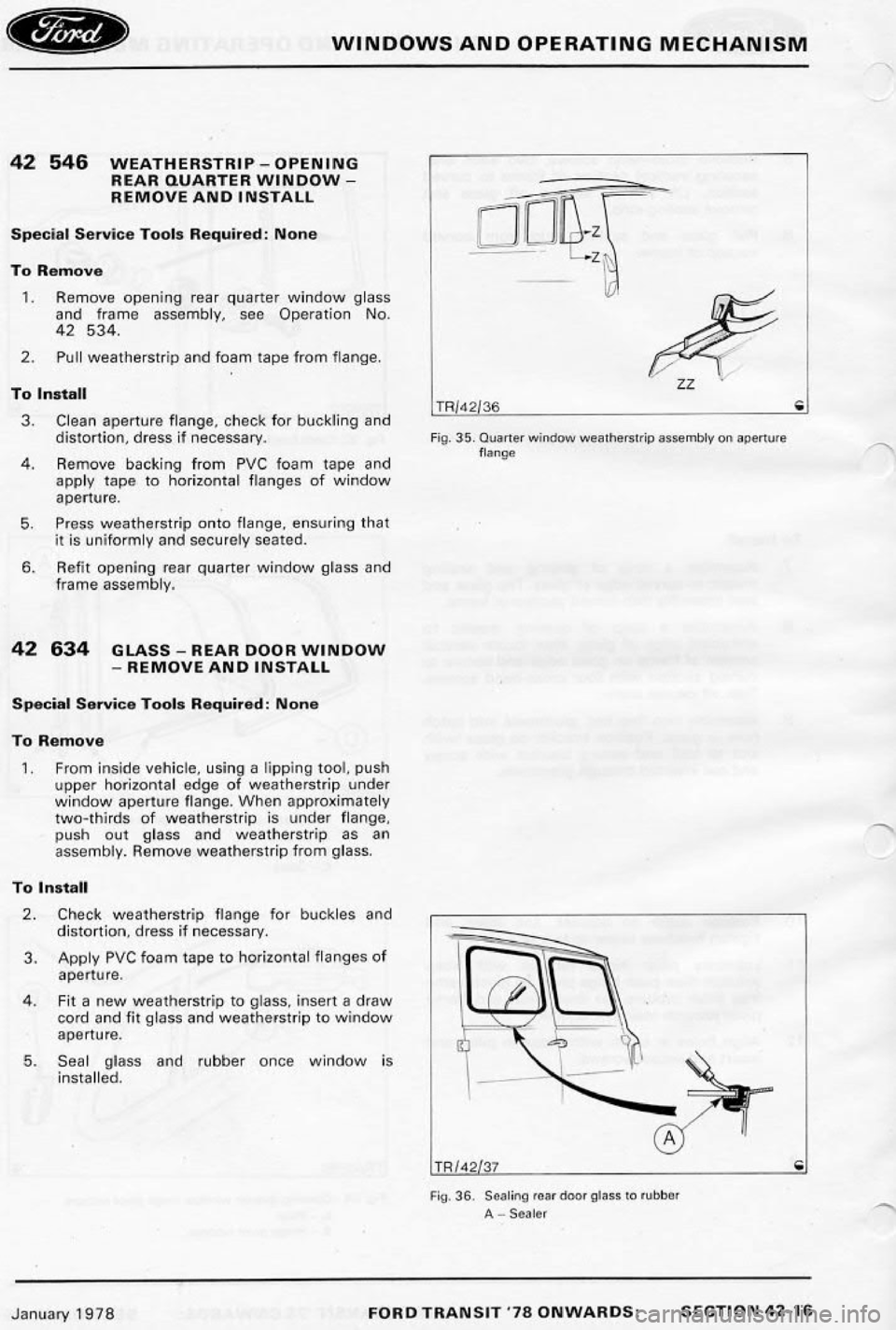 FORD TRANSIT 1978  Service Repair Manual 