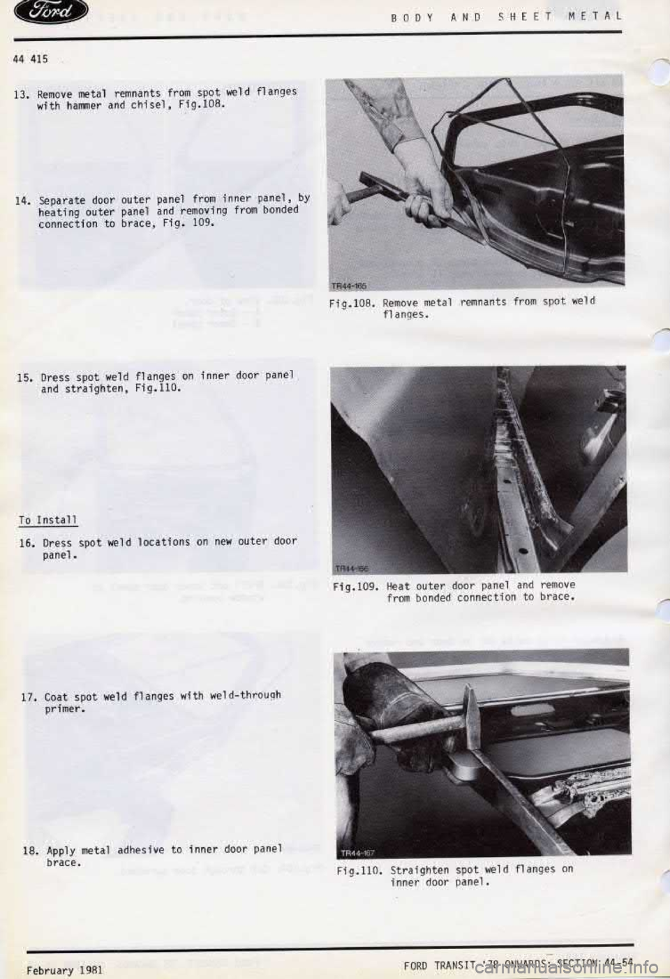 FORD TRANSIT 1978  Service Workshop Manual 