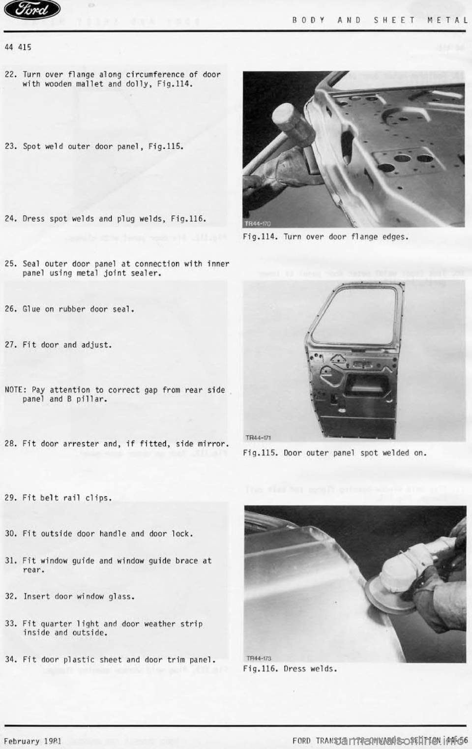 FORD TRANSIT 1978  Service Workshop Manual 