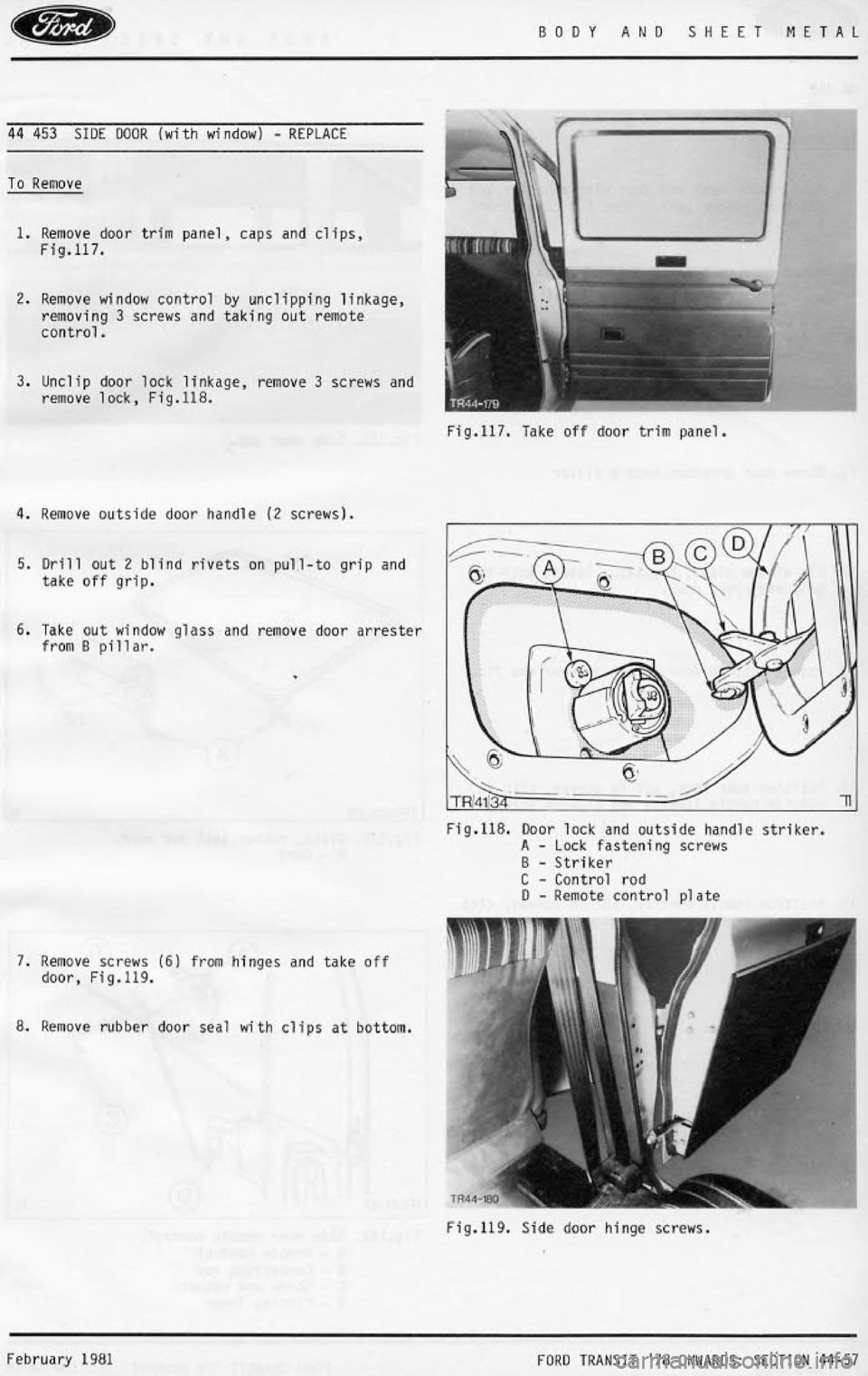 FORD TRANSIT 1978  Service Workshop Manual 