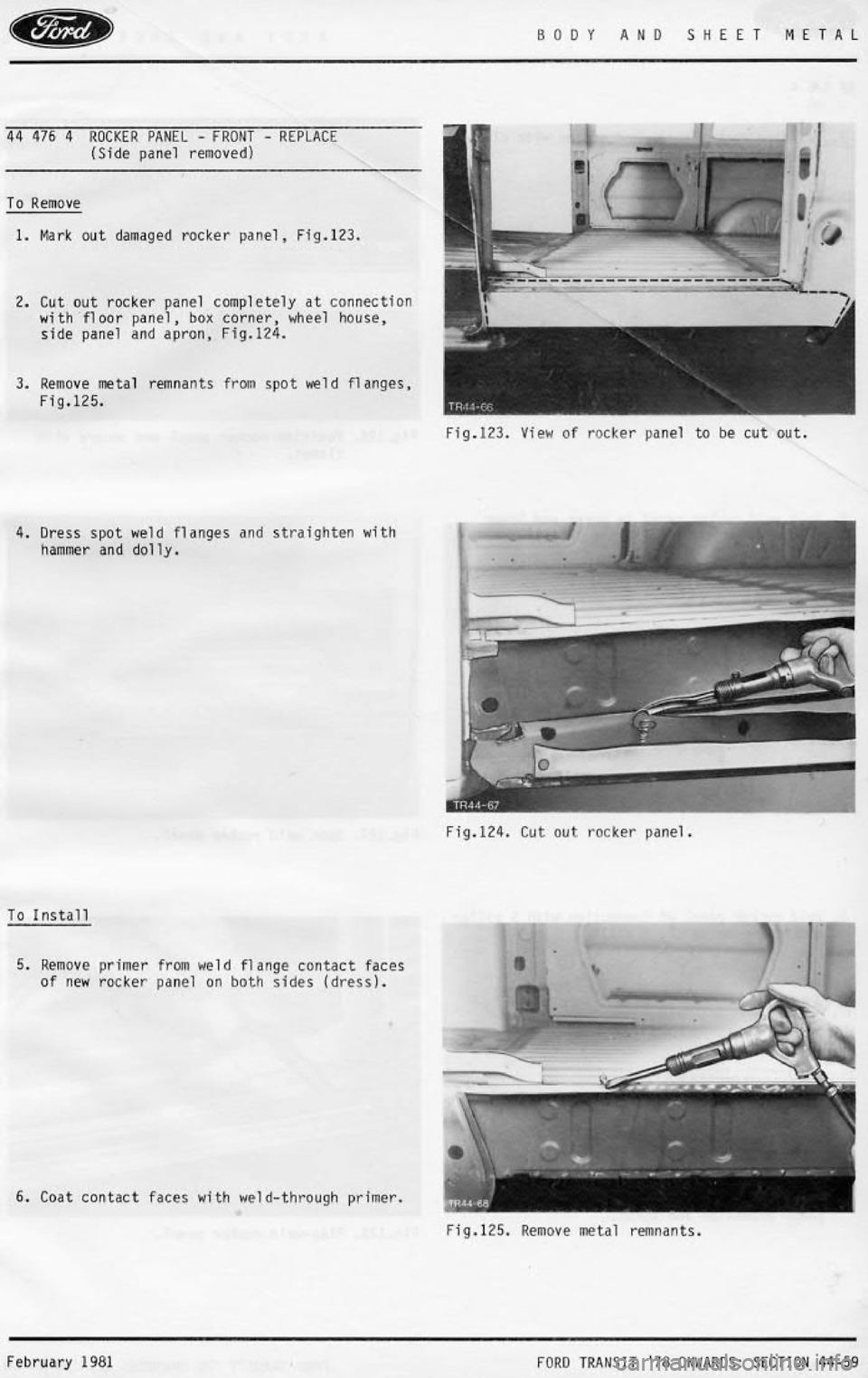 FORD TRANSIT 1978  Service Workshop Manual 