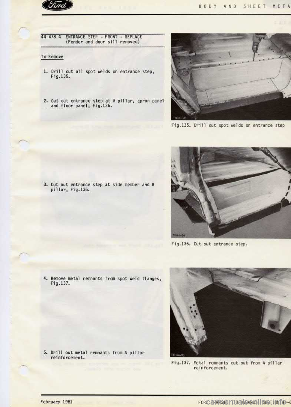 FORD TRANSIT 1978  Service Manual PDF 