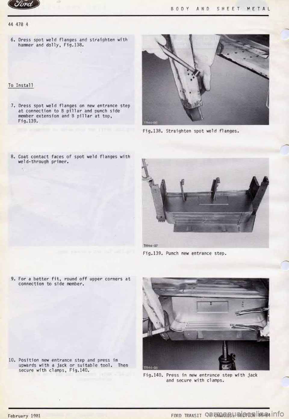 FORD TRANSIT 1978  Service Manual PDF 