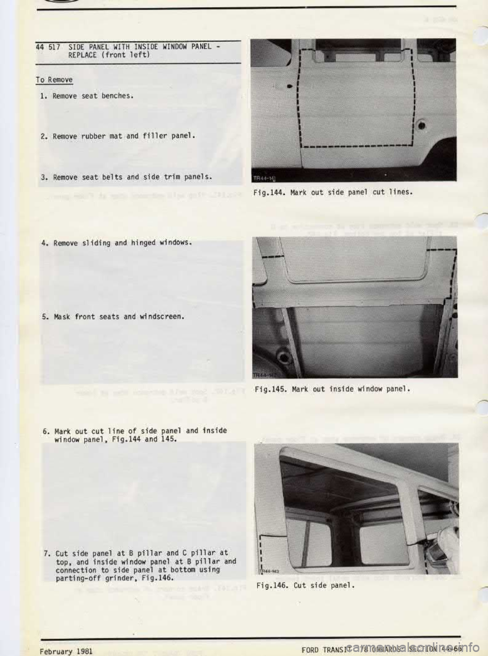 FORD TRANSIT 1978  Service Manual PDF 