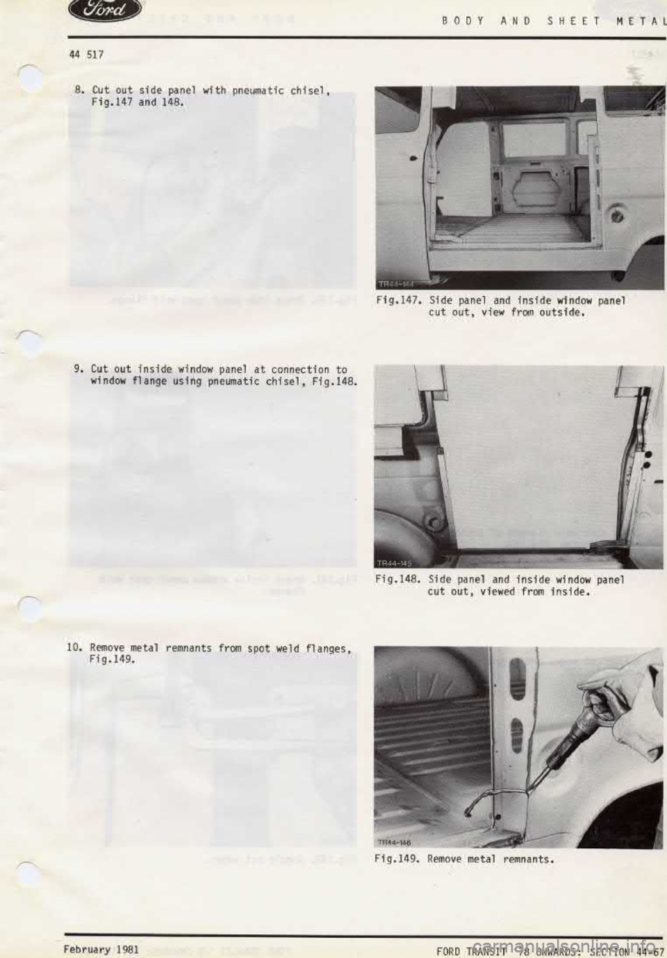 FORD TRANSIT 1978  Service Manual PDF 