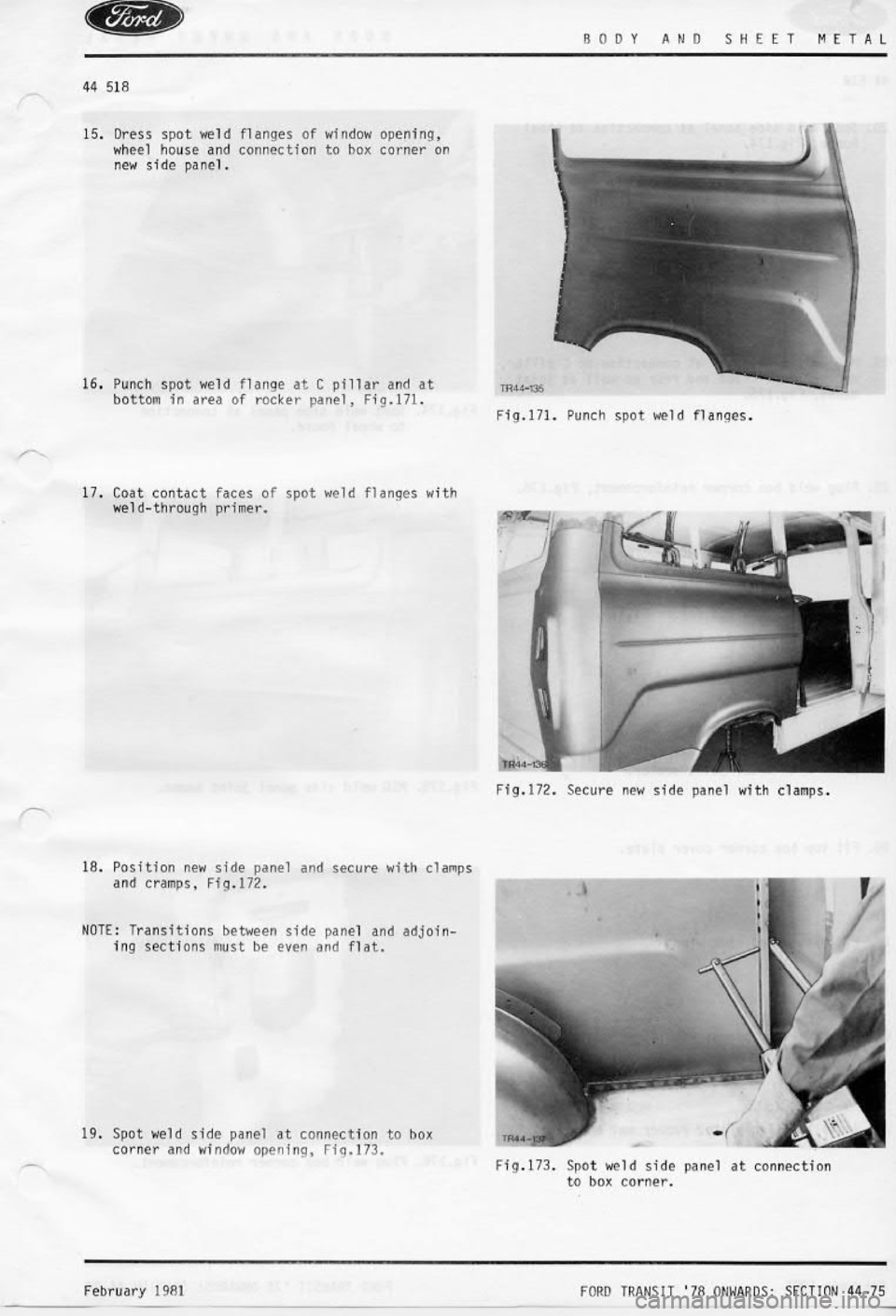 FORD TRANSIT 1978 Service Manual PDF FORD TRANSIT 1978 Service Manual PDF