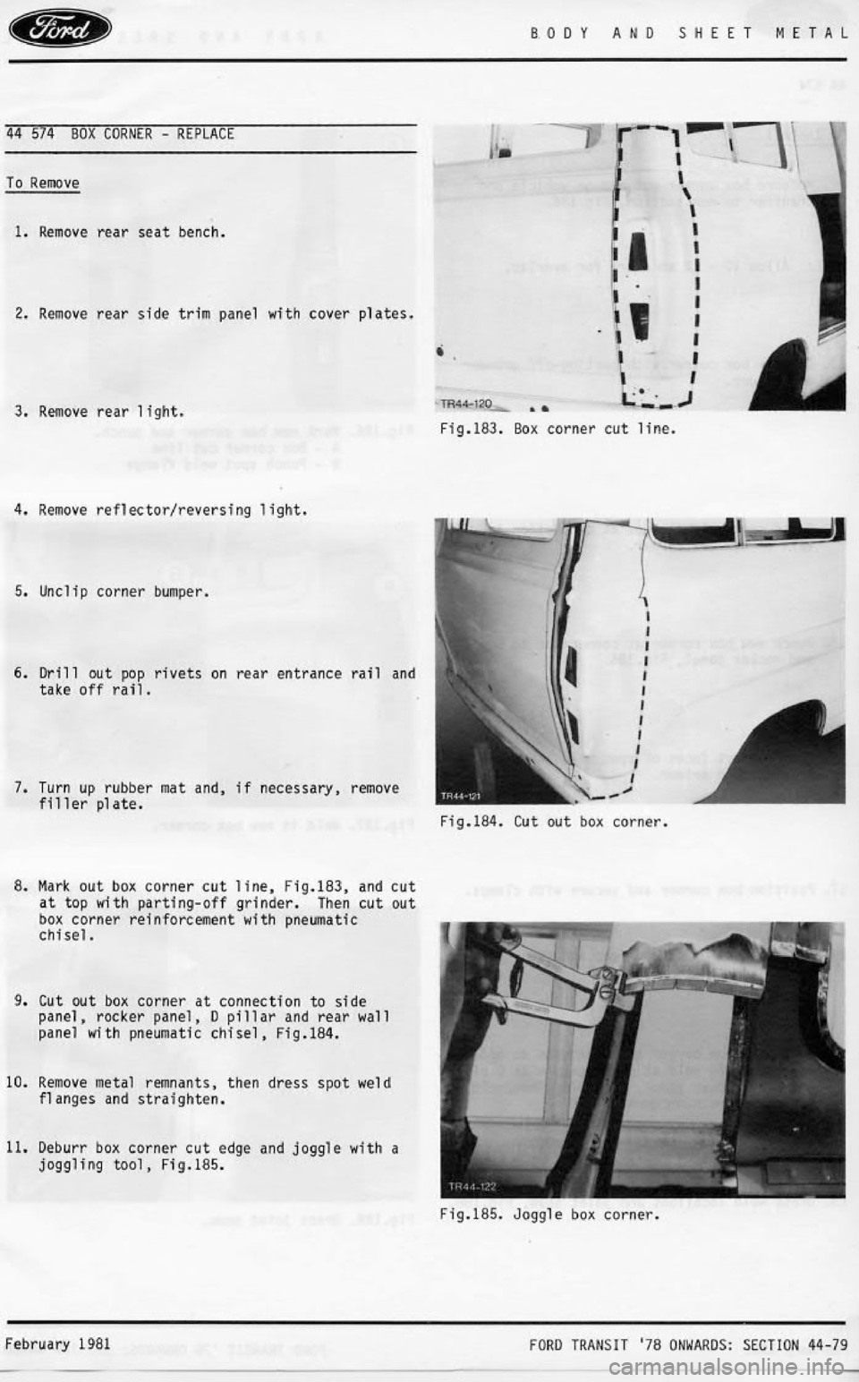 FORD TRANSIT 1978 Service Manual PDF FORD TRANSIT 1978 Service Manual PDF