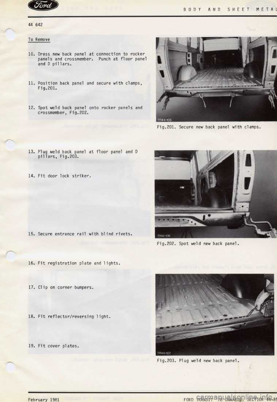 FORD TRANSIT 1978 Service Manual Online FORD TRANSIT 1978 Service Manual Online