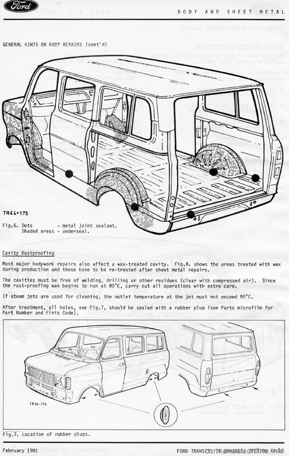 FORD TRANSIT 1978  Service Repair Manual 