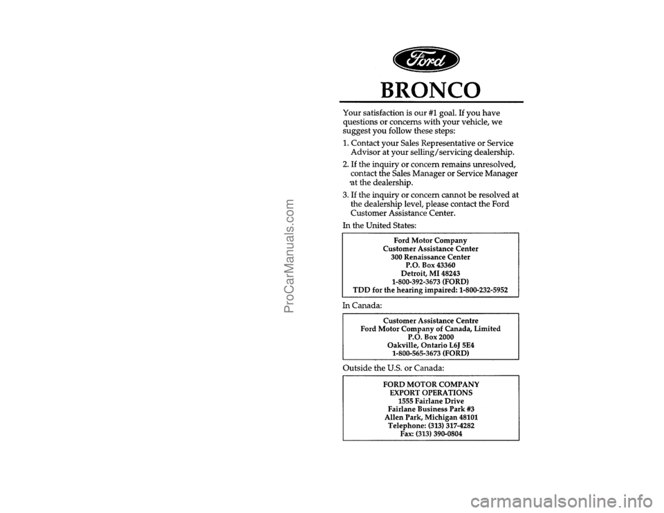 FORD BRONCO 1988  Owners Manual [PI00300(B )04/95]
thirty-six pica chart:0021233-CFile:ltpib.ex
Update:Fri Jun  9 15:32:42 1995
ProCarManuals.com 
