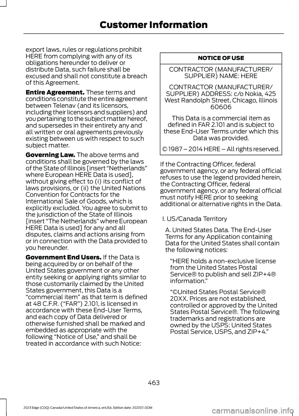 FORD EDGE 2023 Manual Online export laws, rules or regulations prohibitHERE from complying with any of itsobligations hereunder to deliver ordistribute Data, such failure shall beexcused and shall not constitute a breachof this A FORD EDGE 2023 Manual Online export laws, rules or regulations prohibitHERE from complying with any of itsobligations hereunder to deliver ordistribute Data, such failure shall beexcused and shall not constitute a breachof this A