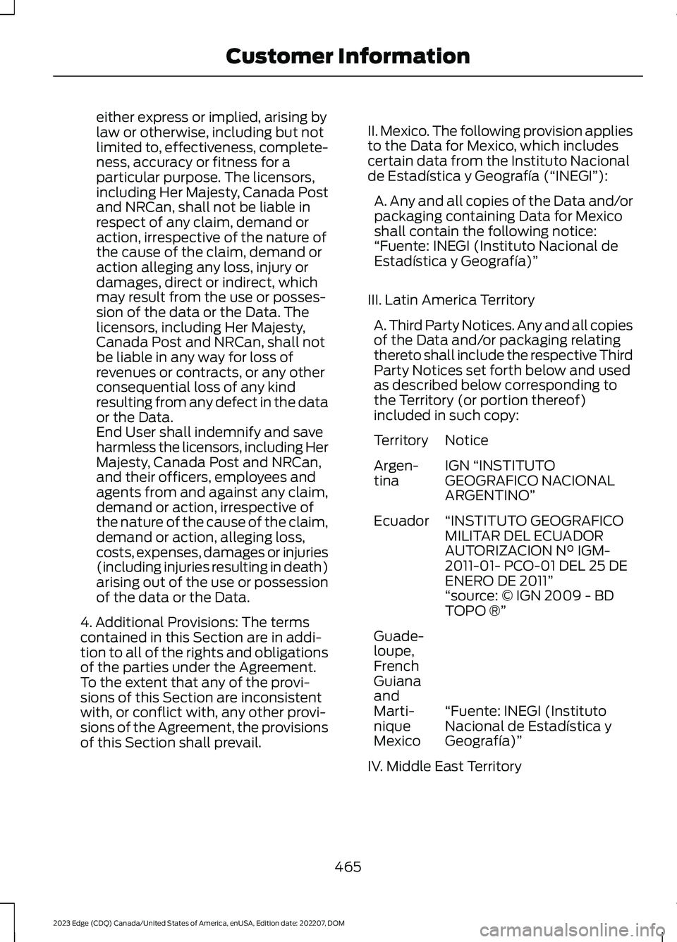 FORD EDGE 2023 Manual Online either express or implied, arising bylaw or otherwise, including but notlimited to, effectiveness, complete-ness, accuracy or fitness for aparticular purpose. The licensors,including Her Majesty, Cana FORD EDGE 2023 Manual Online either express or implied, arising bylaw or otherwise, including but notlimited to, effectiveness, complete-ness, accuracy or fitness for aparticular purpose. The licensors,including Her Majesty, Cana