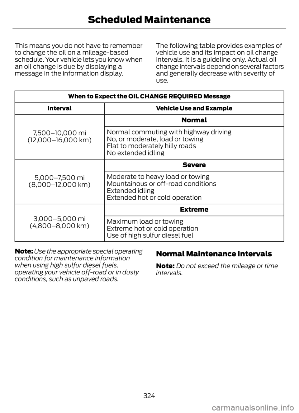 FORD F650/750 2023 Owners Manual This means you do not have to remember
to change the oil on a mileage-based
schedule. Your vehicle lets you know when
an oil change is due by displaying a
message in the information display.The follow FORD F650/750 2023 Owners Manual This means you do not have to remember
to change the oil on a mileage-based
schedule. Your vehicle lets you know when
an oil change is due by displaying a
message in the information display.The follow