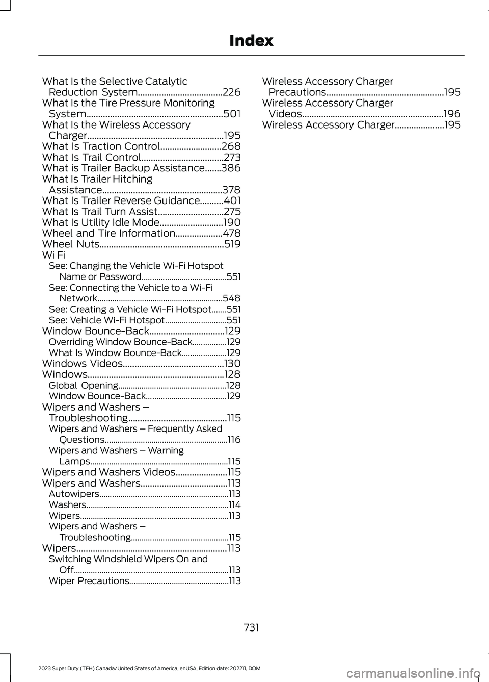FORD SUPER DUTY 2023 Owners Manual What Is the Selective CatalyticReduction System....................................226What Is the Tire Pressure MonitoringSystem..........................................................501What Is the FORD SUPER DUTY 2023 Owners Manual What Is the Selective CatalyticReduction System....................................226What Is the Tire Pressure MonitoringSystem..........................................................501What Is the
