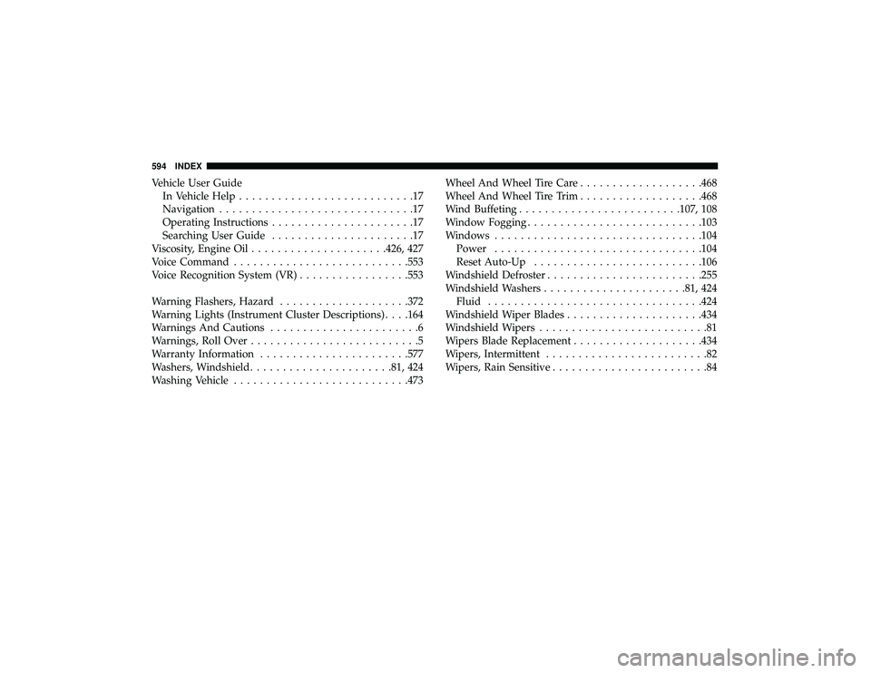 DODGE DURANGO 2019  Owners Manual Vehicle User GuideIn Vehicle Help ...........................17
Navigation ..............................17
Operating Instructions ......................17
Searching User Guide ......................1