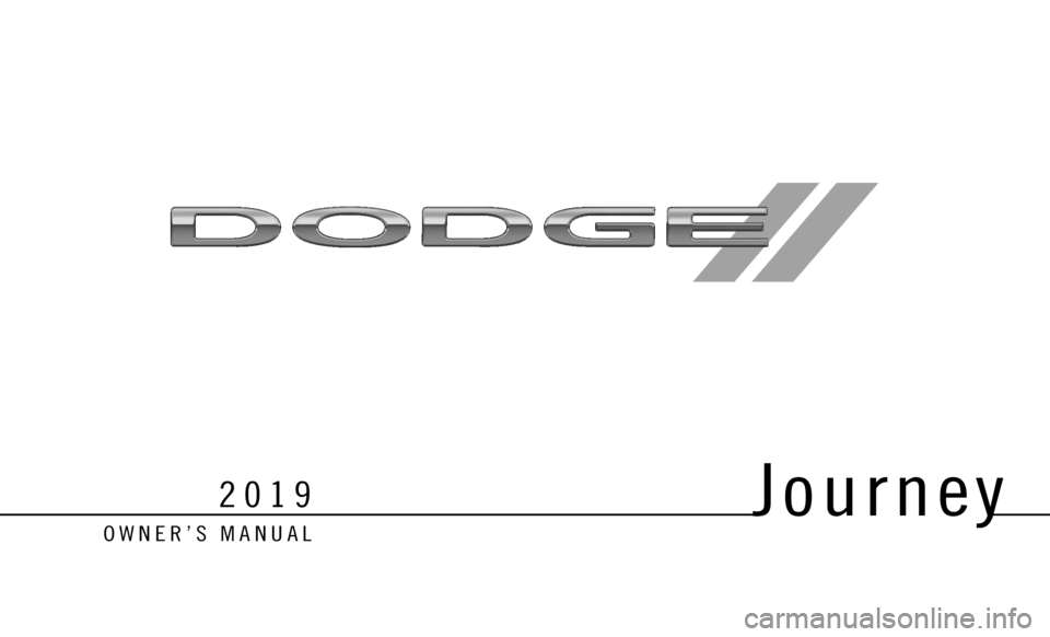 DODGE JOURNEY 2019  Owners Manual 