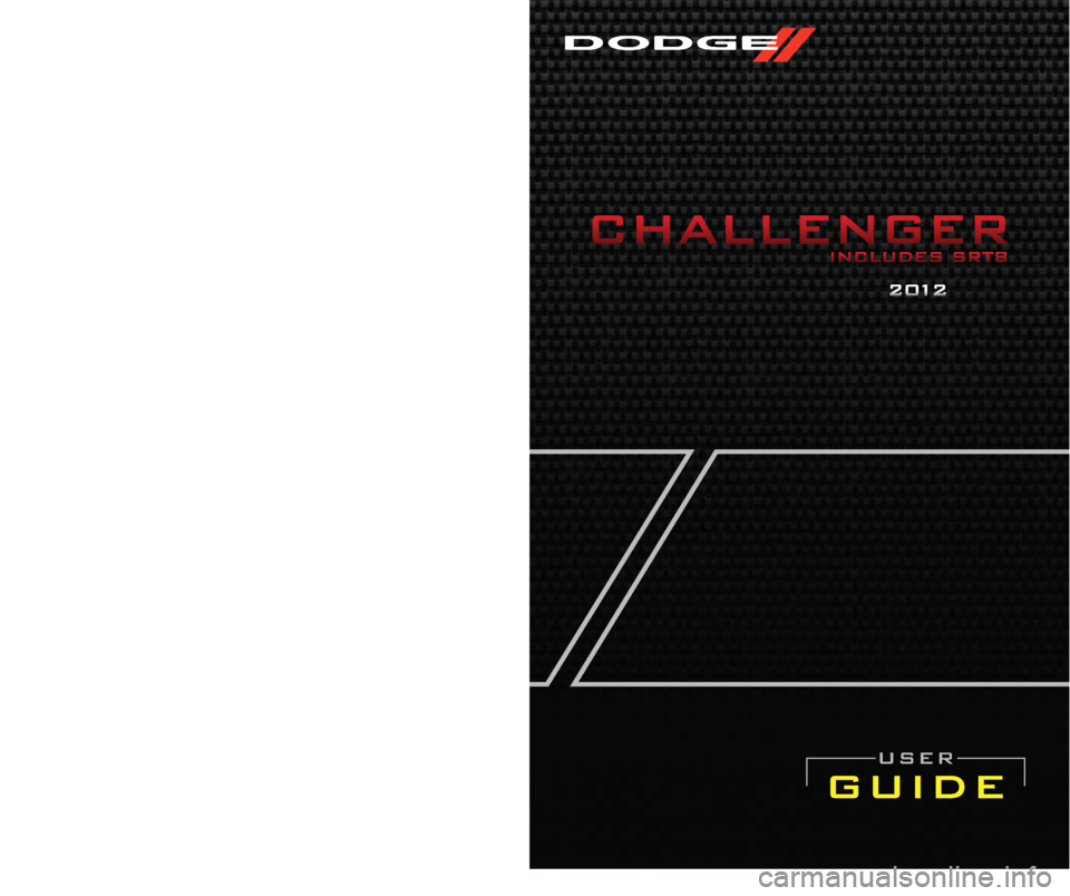 DODGE CHALLENGER 2012 3.G User Guide 