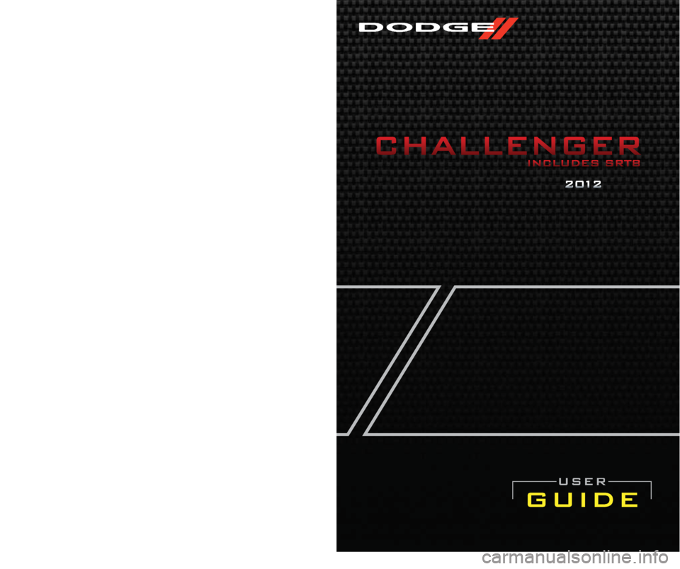 DODGE CHALLENGER 2012 3.G User Guide 