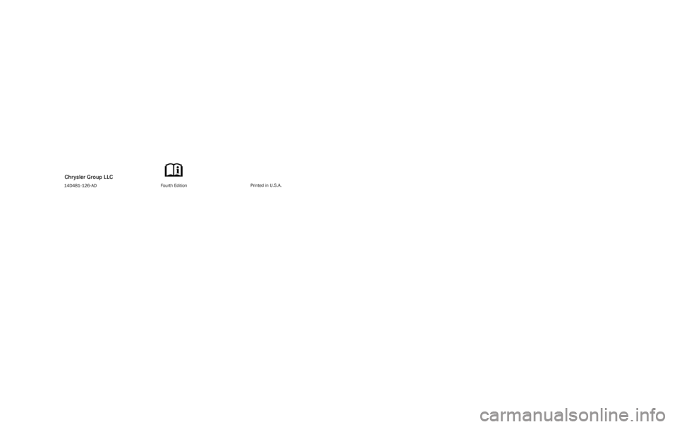 DODGE CHARGER 2014 7.G Owners Manual 1409672cv1         14PFD41-126-AA DartChrysler  1" gutter 09/03/2013 10:49:27
COVER IN            COVER IN  