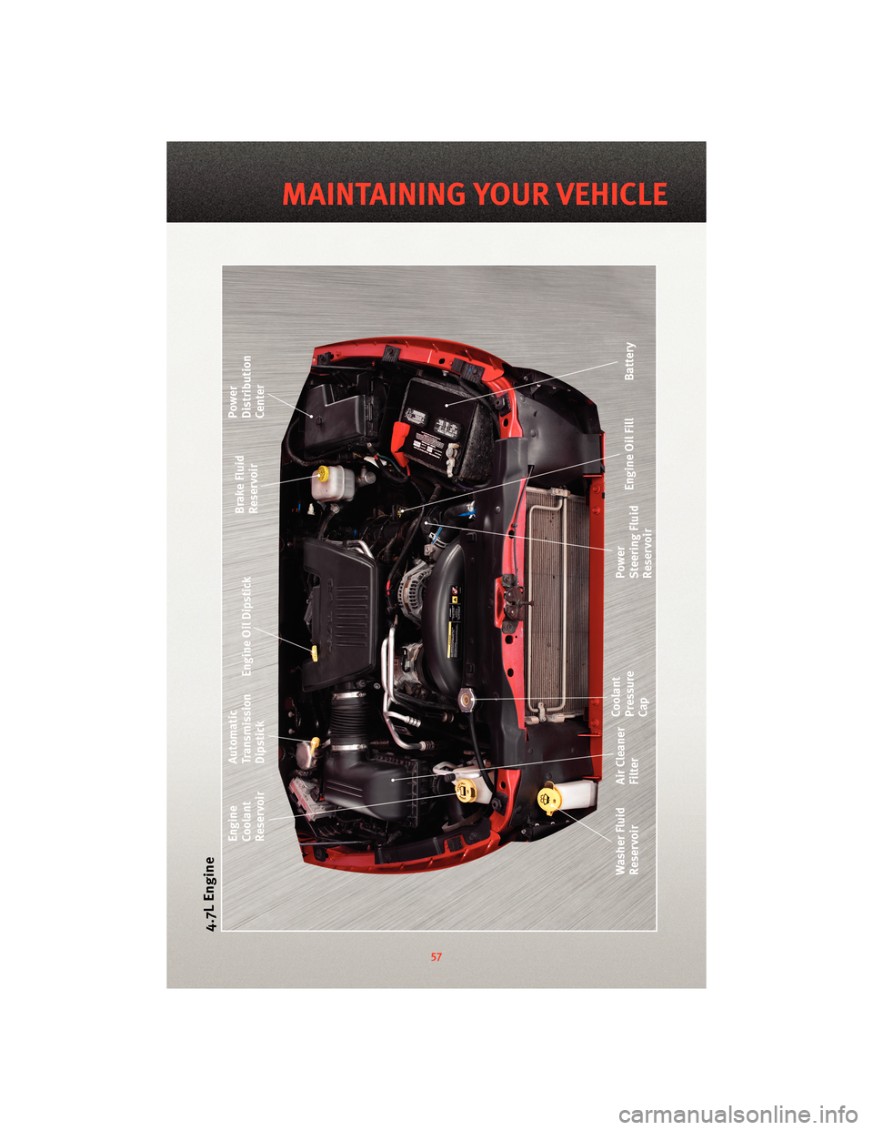 DODGE DAKOTA 2010 3.G Workshop Manual 4.7L Engine
57
MAINTAINING YOUR VEHICLE DODGE DAKOTA 2010 3.G Workshop Manual 4.7L Engine
57
MAINTAINING YOUR VEHICLE