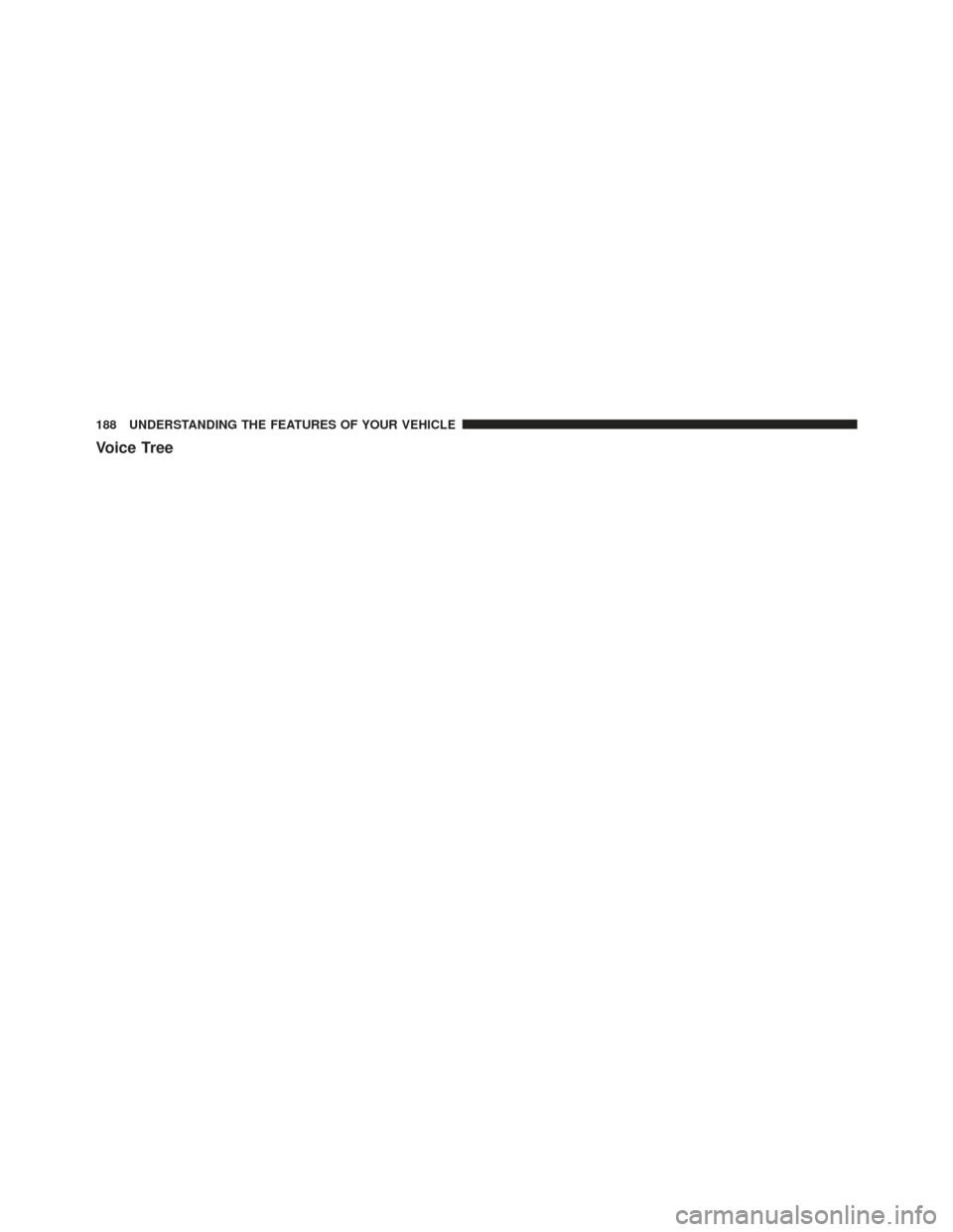 DODGE DART 2013 PF / 1.G Owners Manual Voice Tree
188 UNDERSTANDING THE FEATURES OF YOUR VEHICLE 