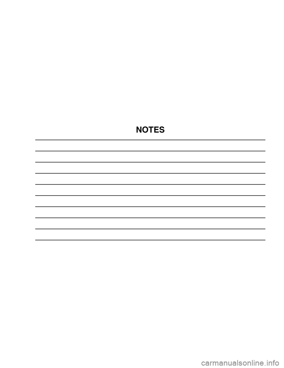 DODGE DURANGO 2005 2.G Owners Manual NOTES 
