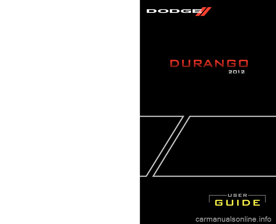 DODGE DURANGO 2012 3.G User Guide 